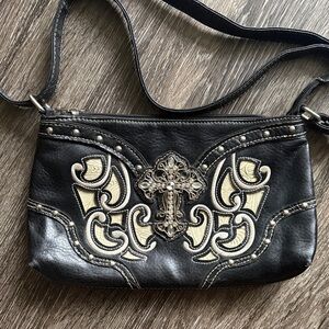 Y2K Studded Rhinestone Cross Bag